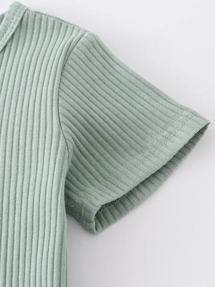 Button Ribbed Top | 2 Colour Options