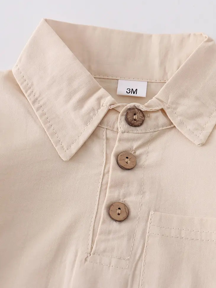 Collared Button Down Romper | 2 Colour Options
