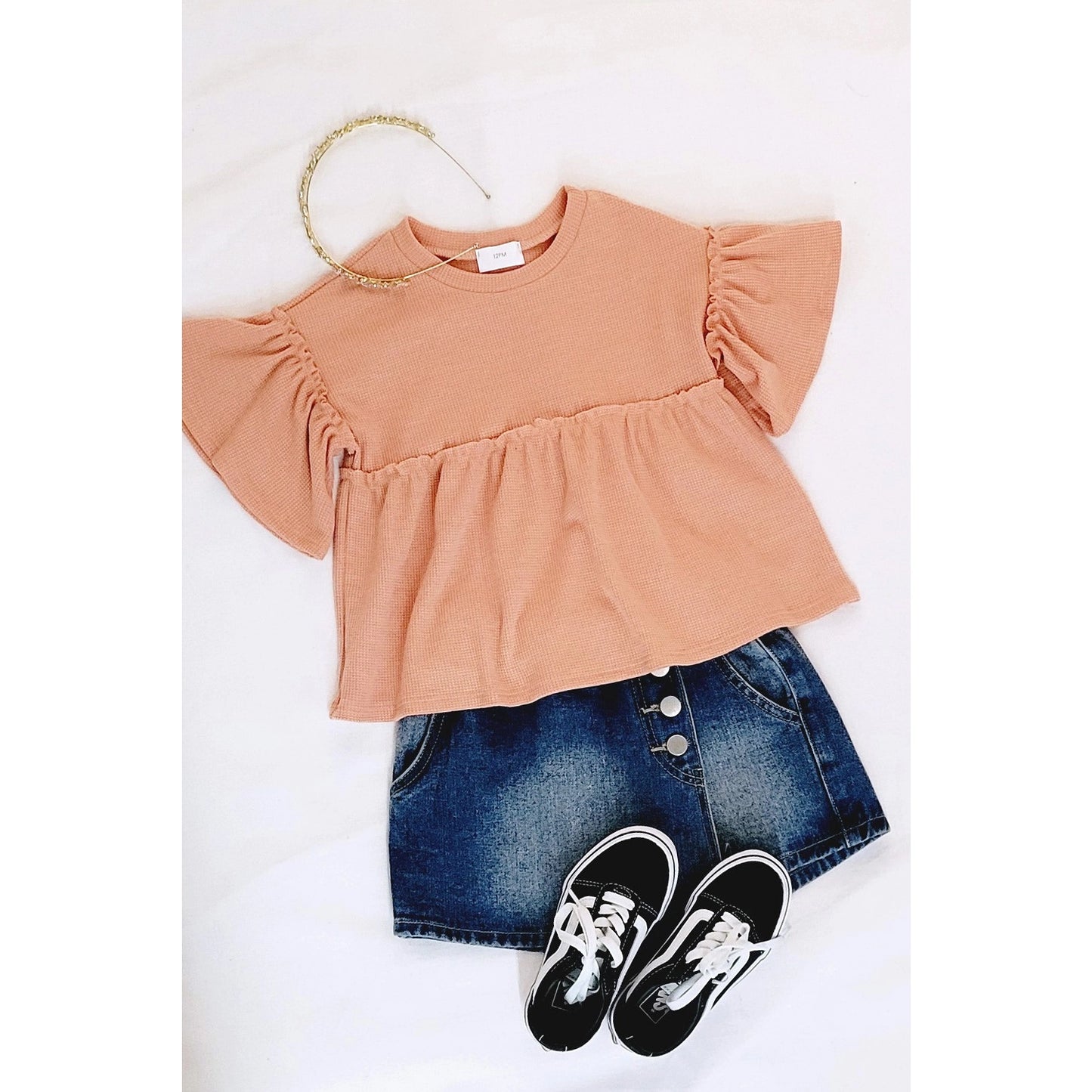 Erica Short Sleeve Ruffle Babydoll T-Shirt
