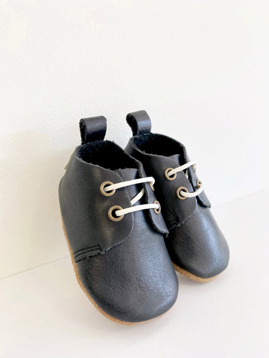 Premium Leather Oxfords Soft Sole Black