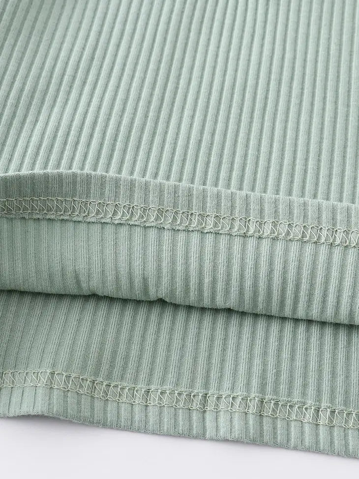 Button Ribbed Top | 2 Colour Options