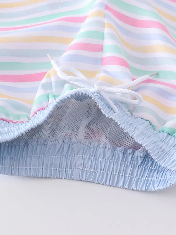 Striped Swimming Trunks - 2 Color Options