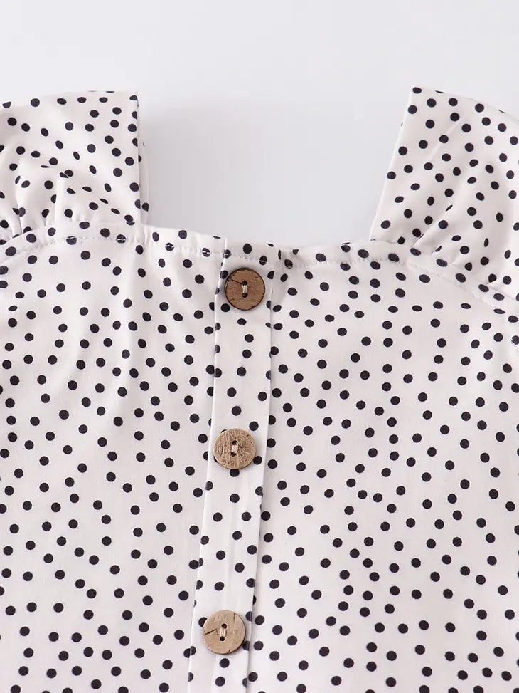 Polka Dot with Ruffle Shorts Set