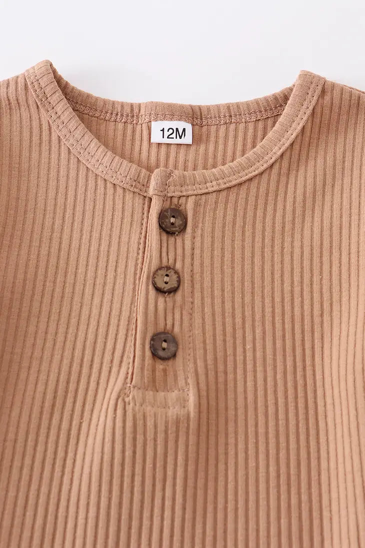 Button Ribbed Top | 2 Colour Options