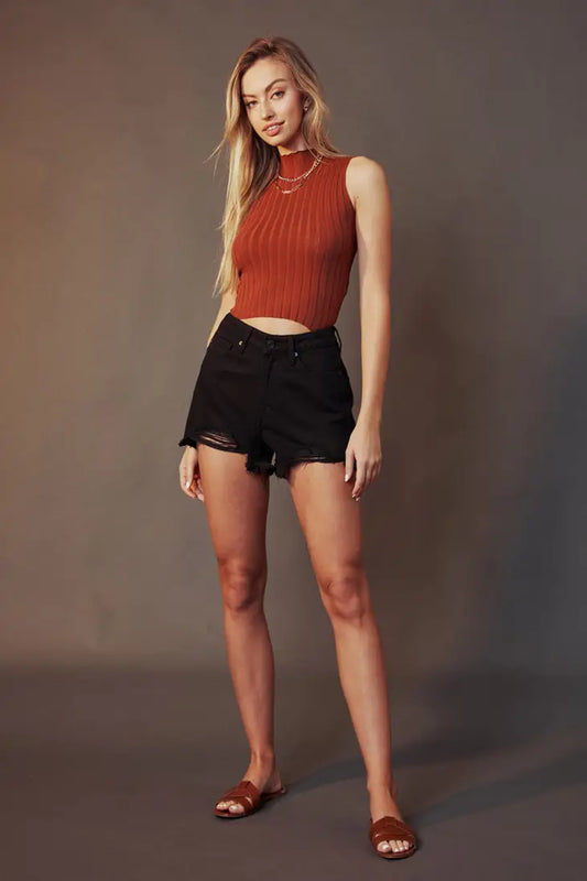 KAN CAN | Zoey High Rise Mom Short