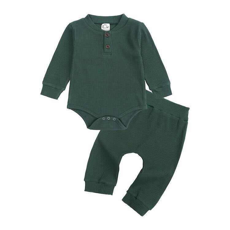 Ribbed Long Sleeve + Pant set - 3 Colours