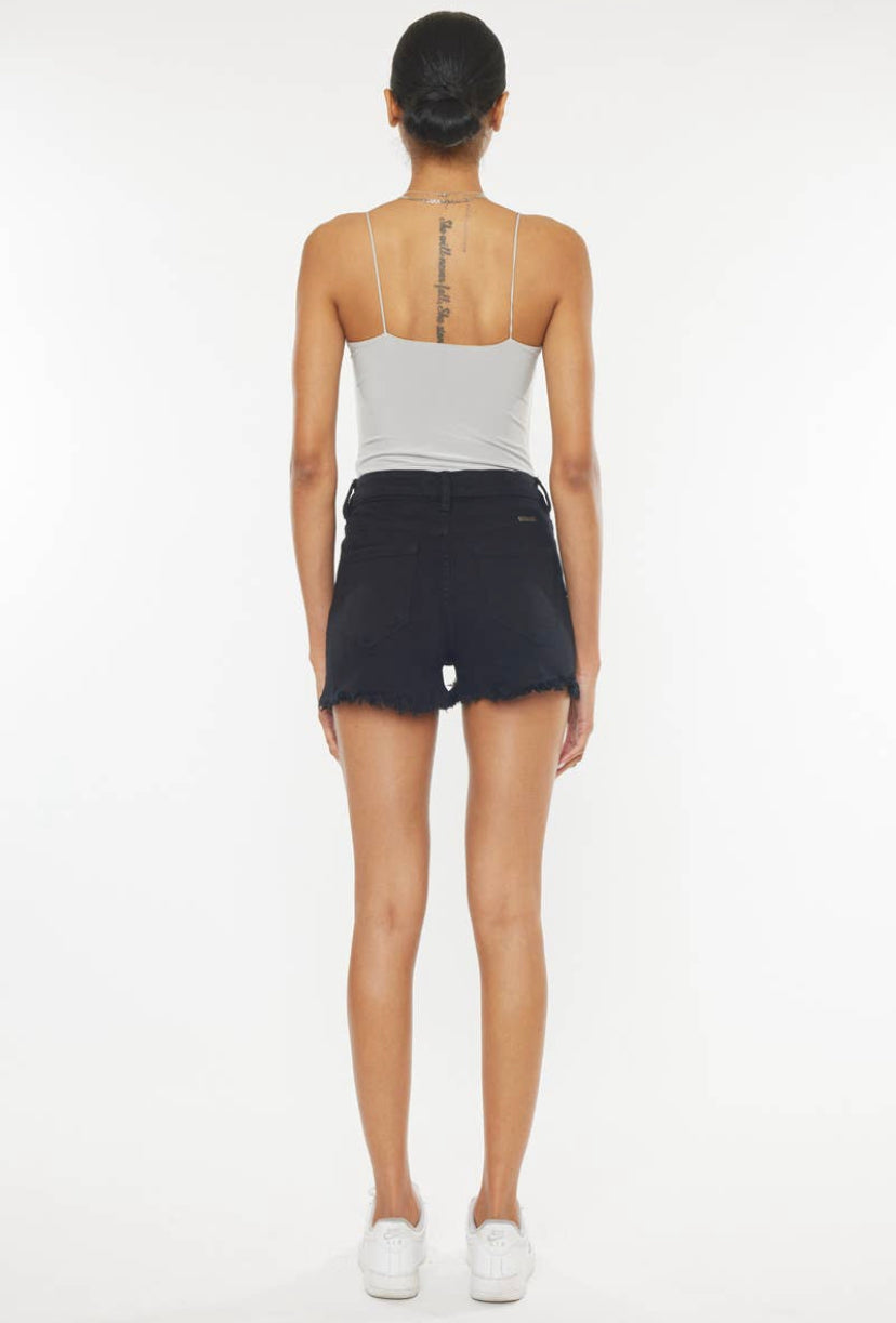 Hazel High Rise Shorts Black