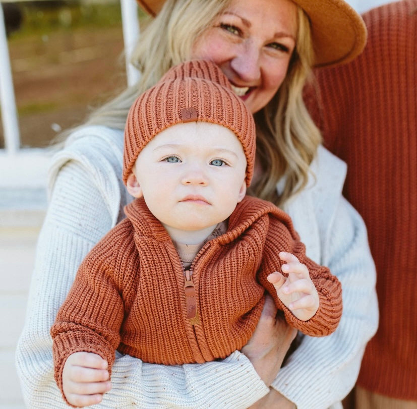 Organic Cotton Knit Hoodie