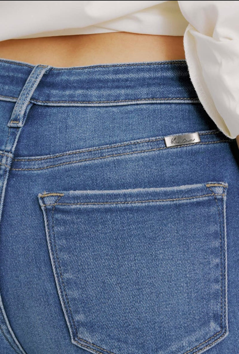 KAN CAN - Luna High Rise Slim Straight Medium Wash