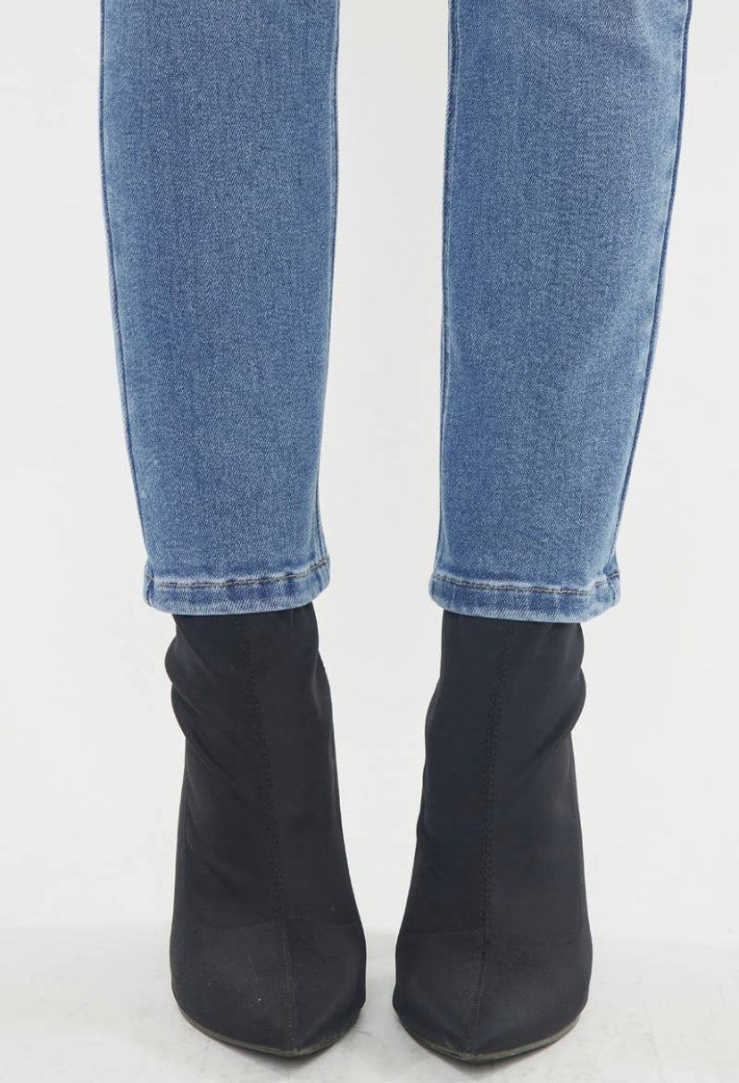 KAN CAN - Luna High Rise Slim Straight LT Wash