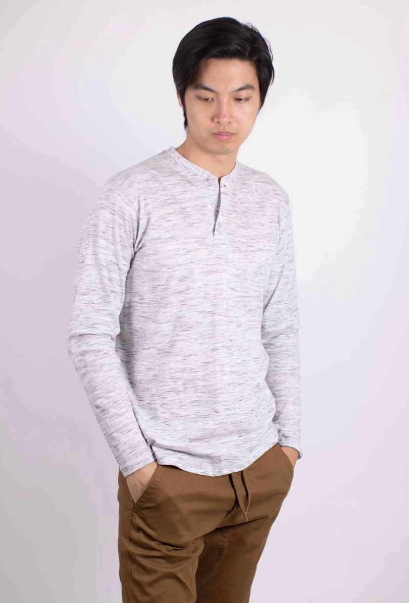 Tri-Blend Long Sleeve Henley | 4 Colour Options