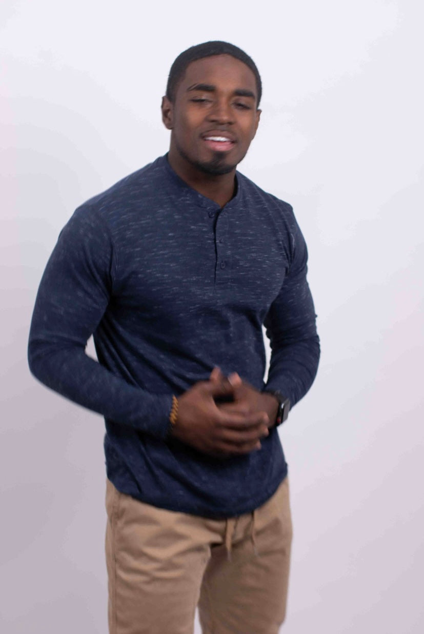 Tri-Blend Long Sleeve Henley | 4 Colour Options