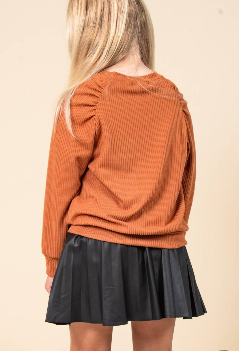 Long Sleeve Ribbed Top