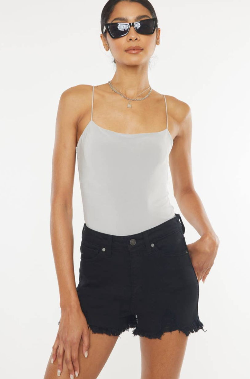 Hazel High Rise Shorts Black