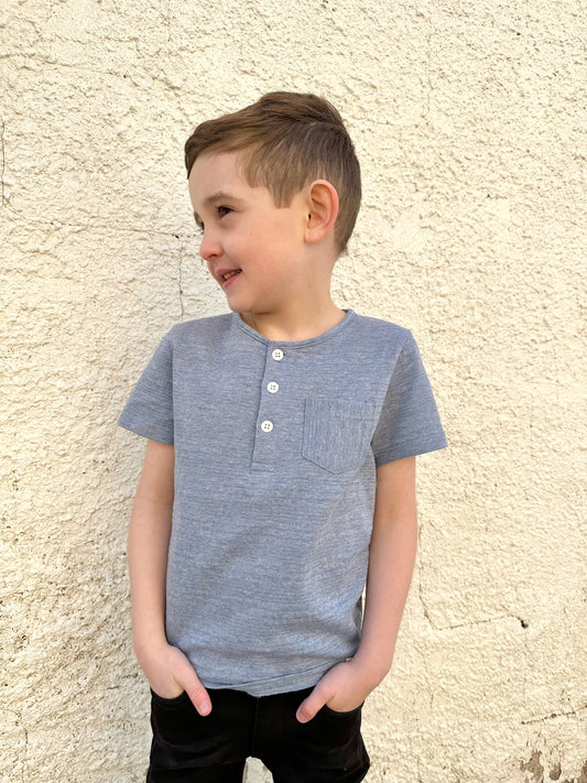 Ribbed Henley | 5 Colour Options