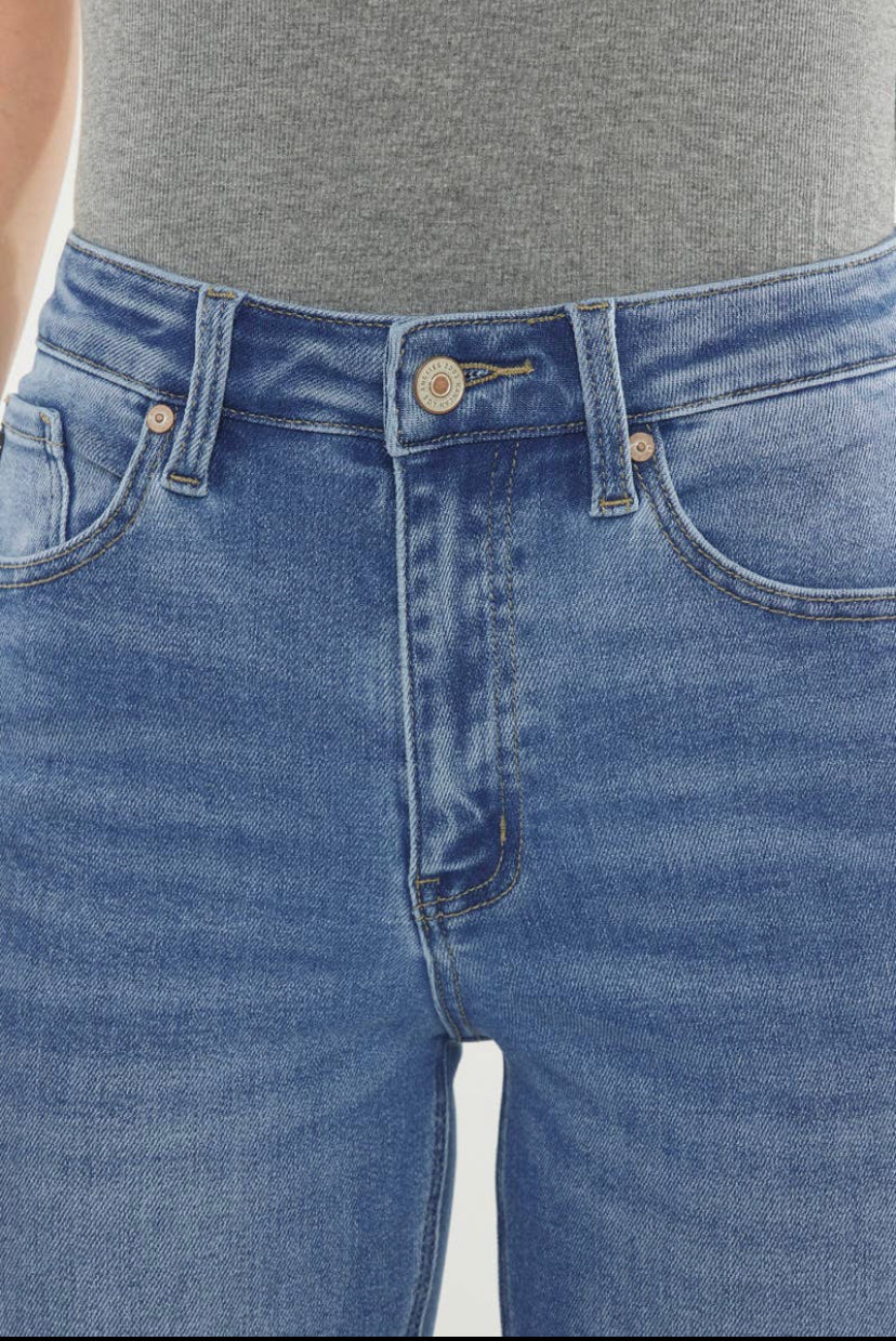 KAN CAN - Luna High Rise Slim Straight LT Wash
