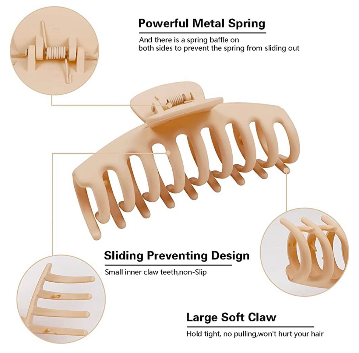 Round Hair Claw Clip | Multiple Color Options