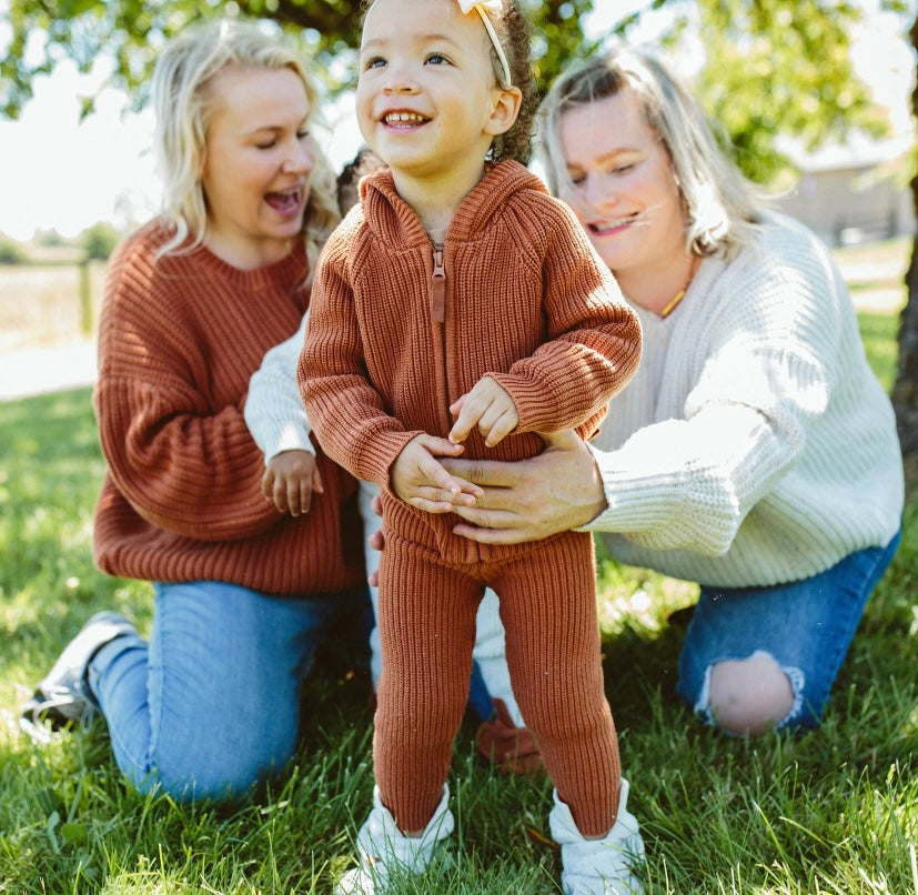 Organic Cotton Knit Hoodie