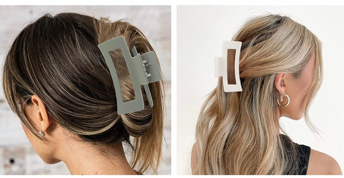 Matte Rectangle Hair Clip | Multiple Colour Options