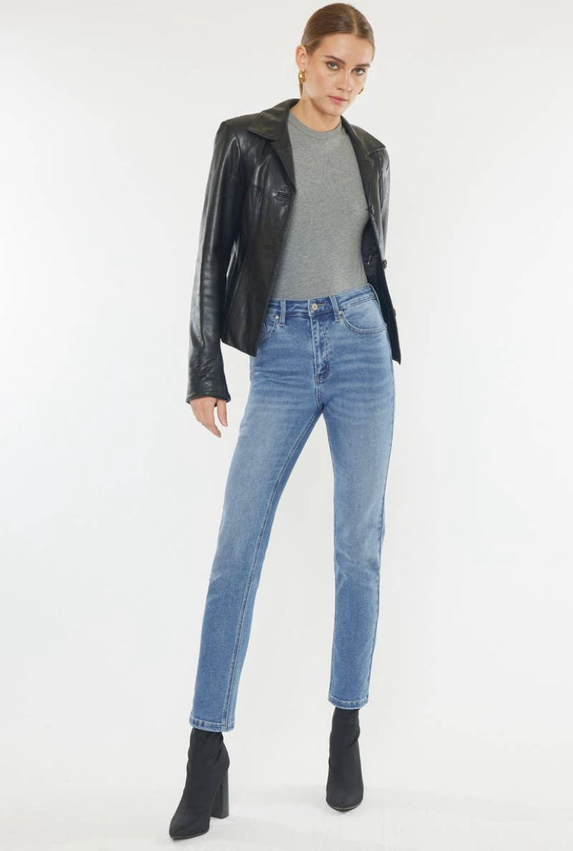 KAN CAN - Luna High Rise Slim Straight LT Wash