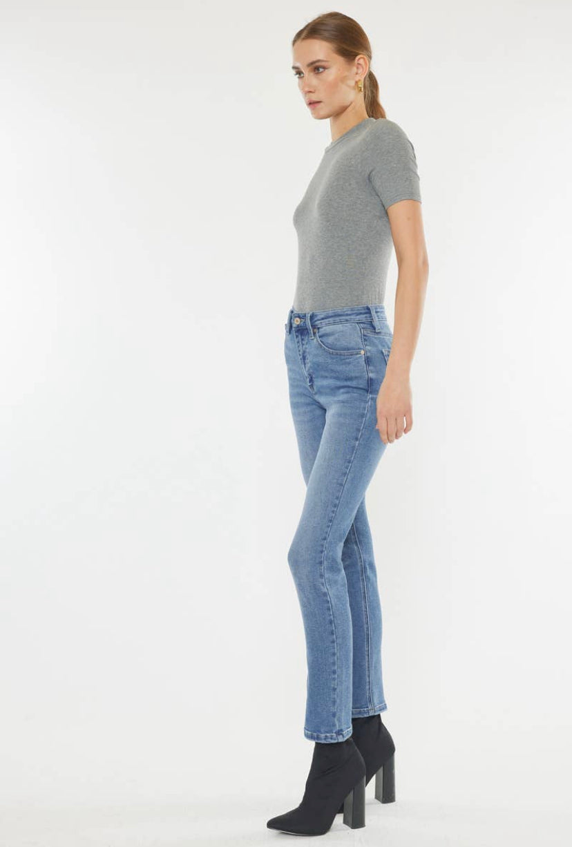 KAN CAN - Luna High Rise Slim Straight LT Wash