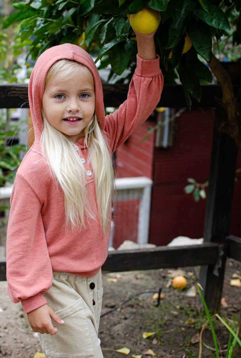 Button Down Solid Hoodie