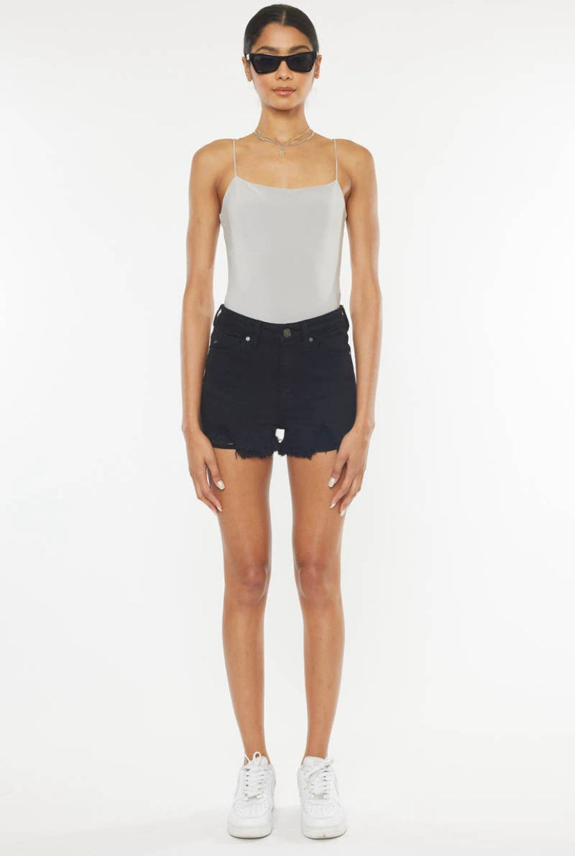 Hazel High Rise Shorts Black