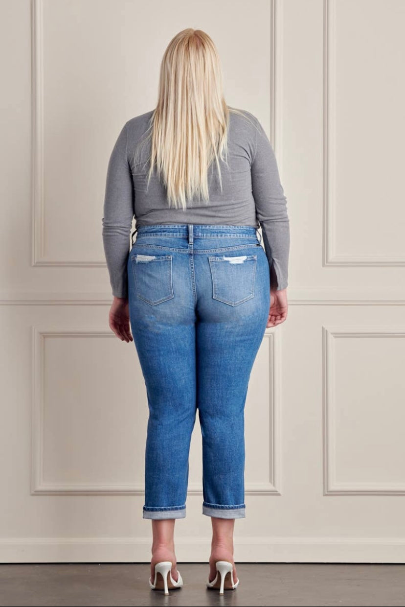 KAN CAN - PLUS SIZING | Mya Mid Rise Boyfriend
