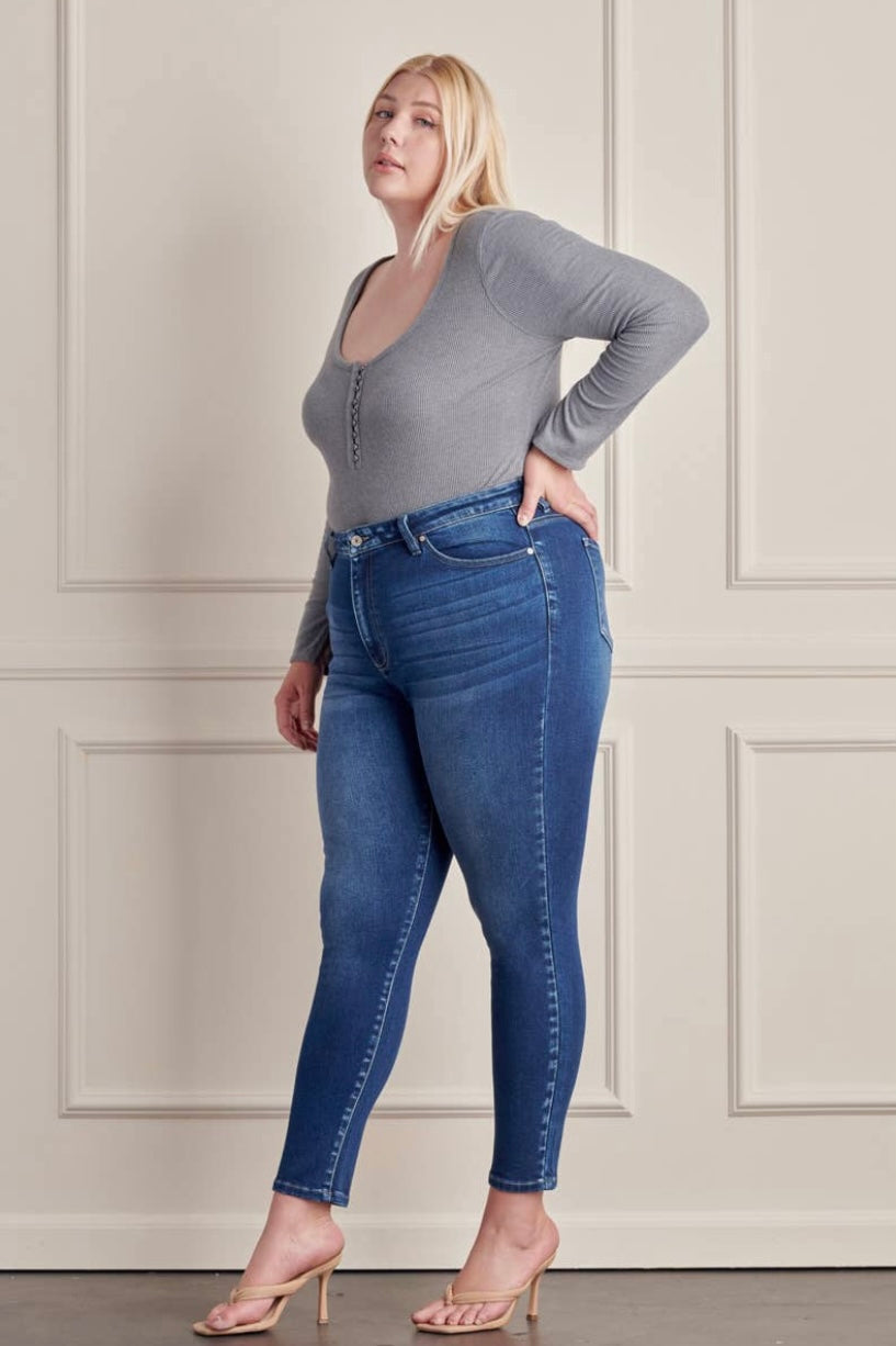 KAN CAN - PLUS SIZING - Polly High Rise Skinny