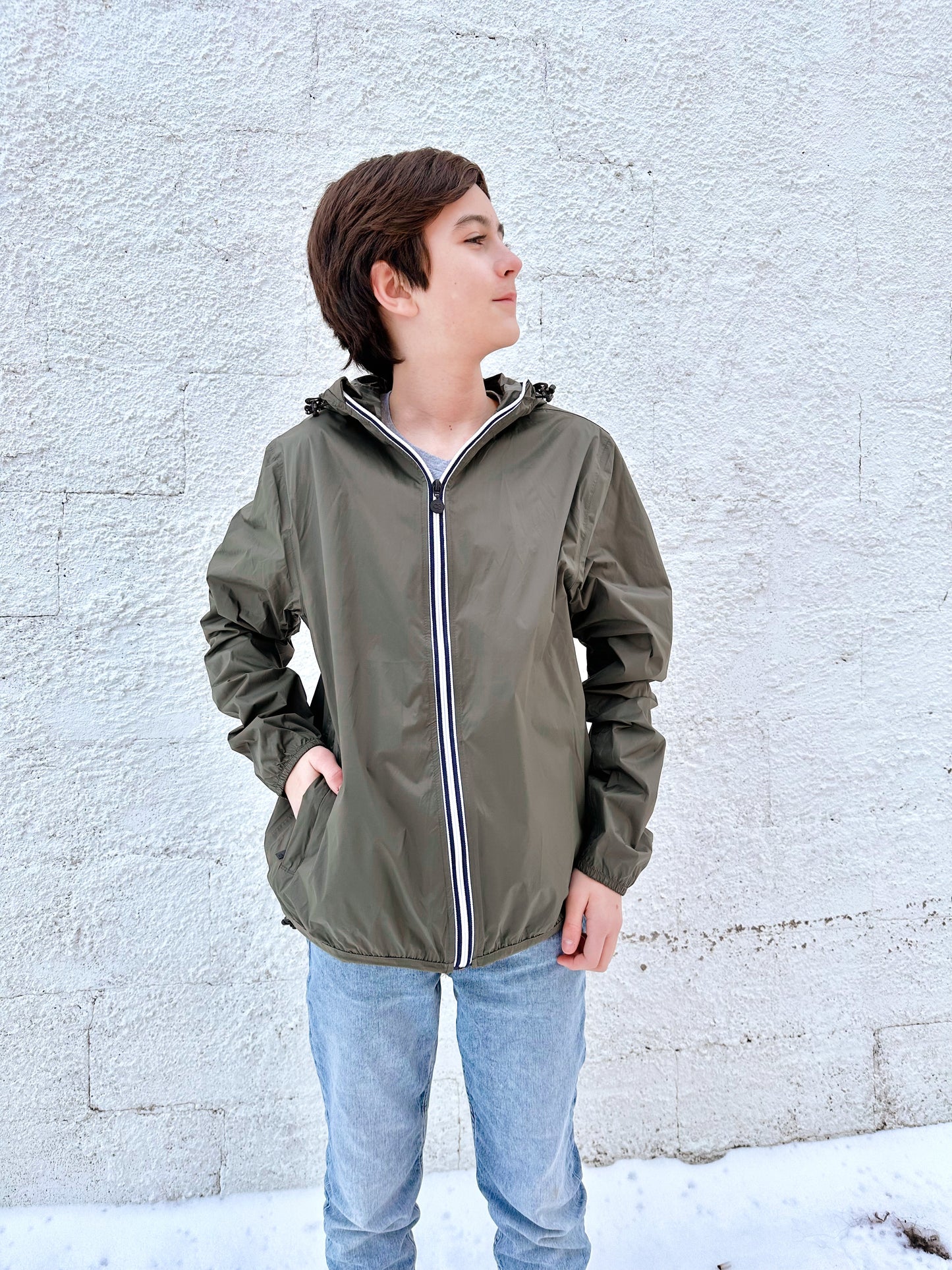 Full Zip Windbreaker | Olive