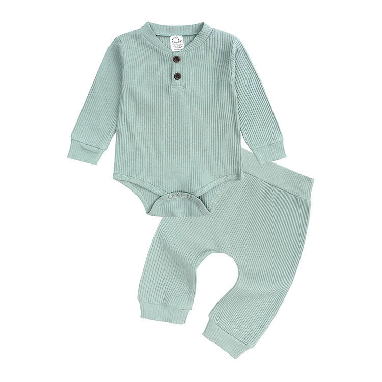 Ribbed Long Sleeve + Pant set - 3 Colours