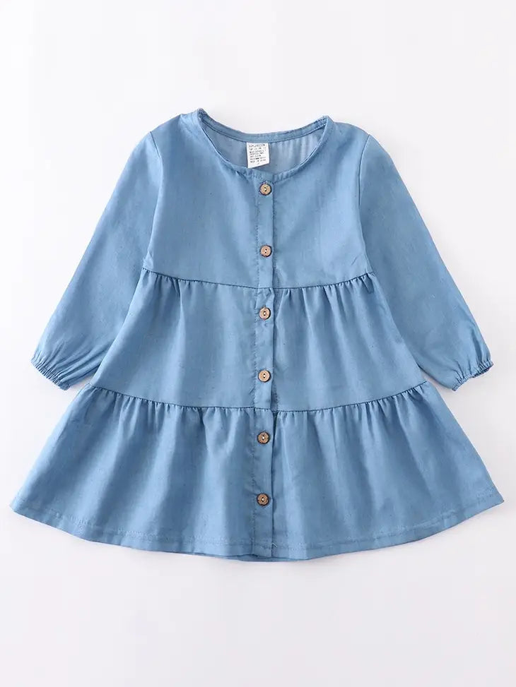 Button Down Ruffle Dress