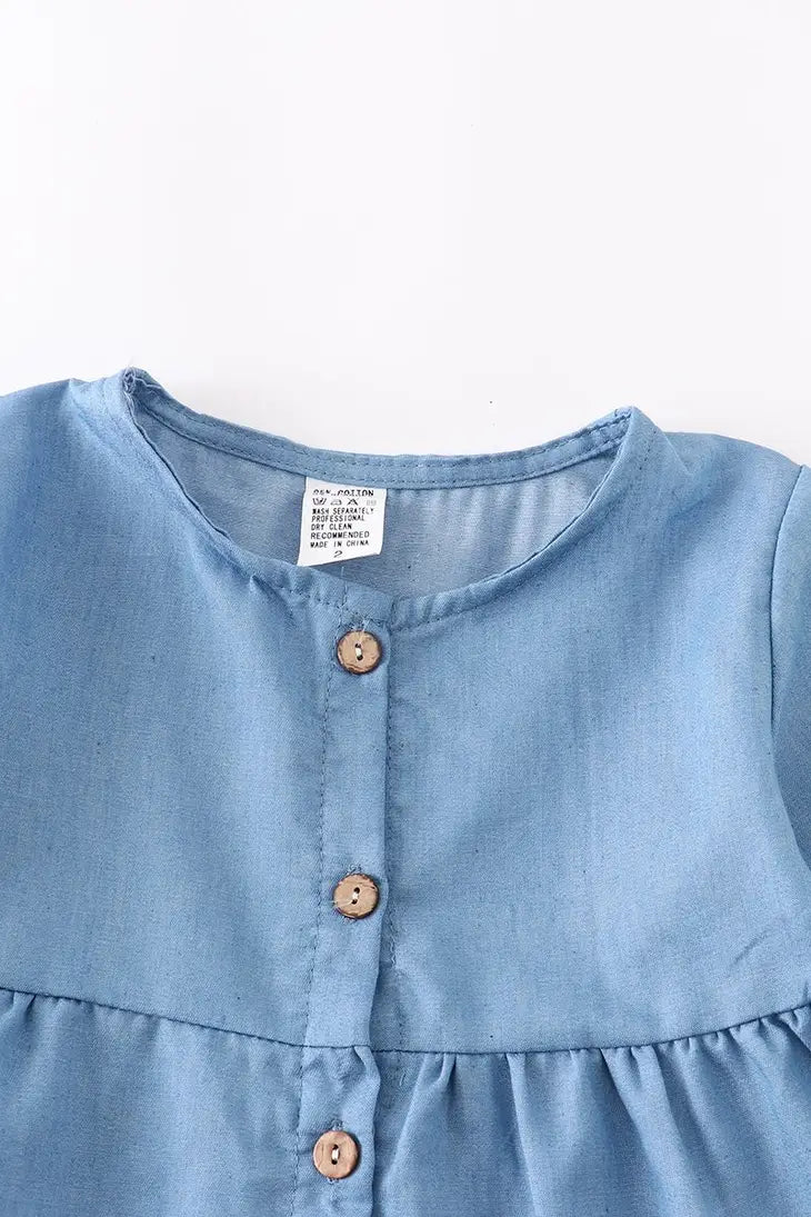Button Down Ruffle Dress