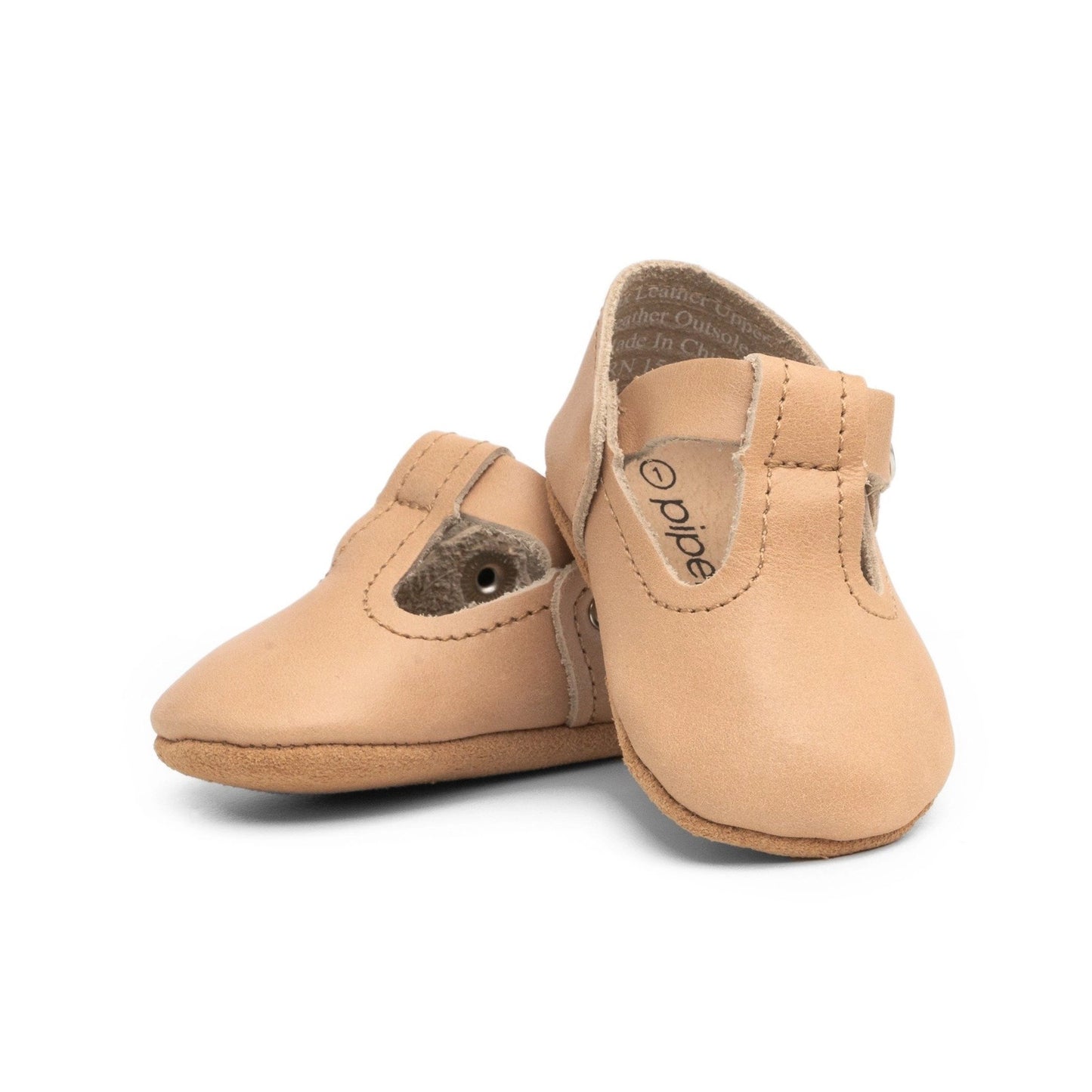 T-Strap Soft Sole Shoes -Natural