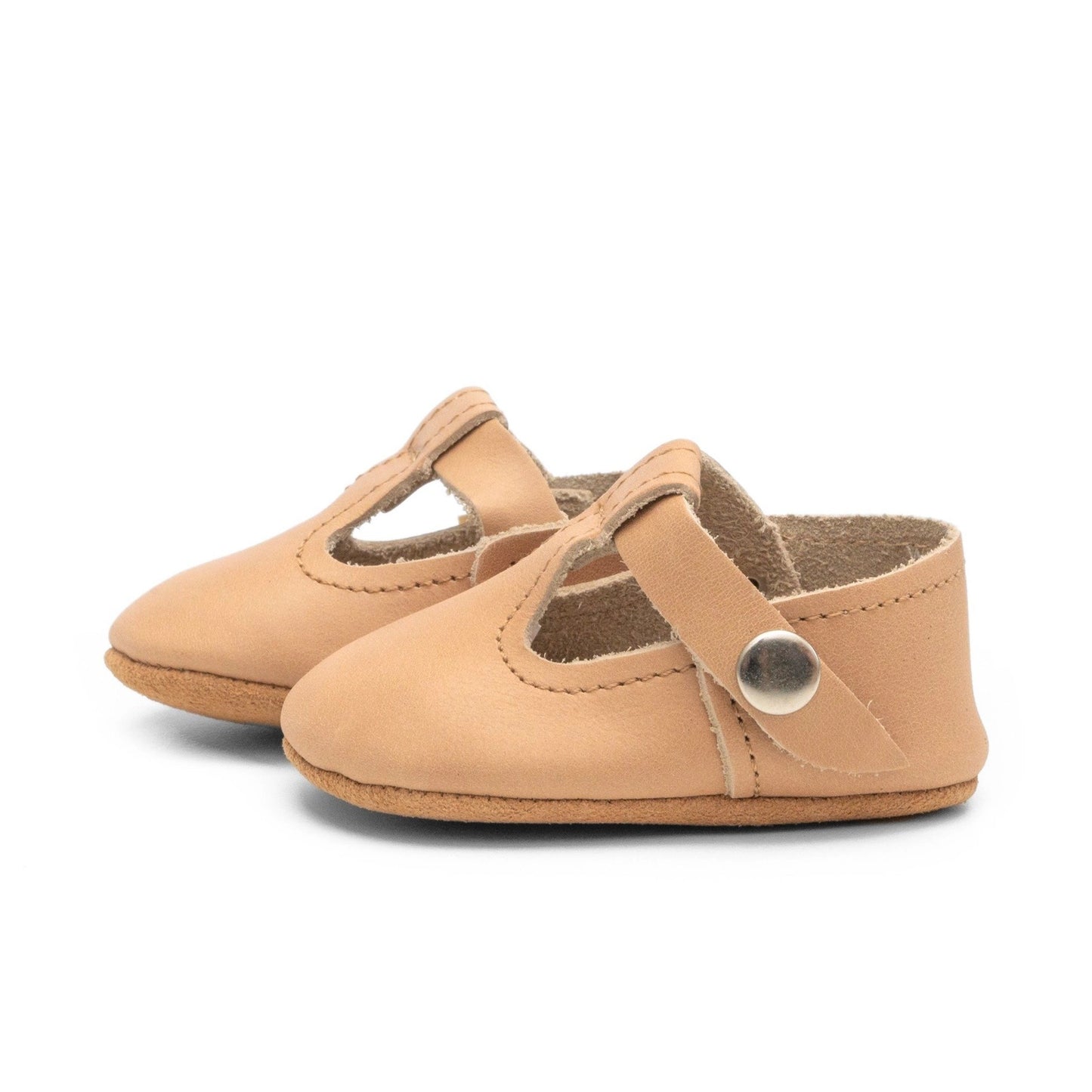 T-Strap Soft Sole Shoes -Natural