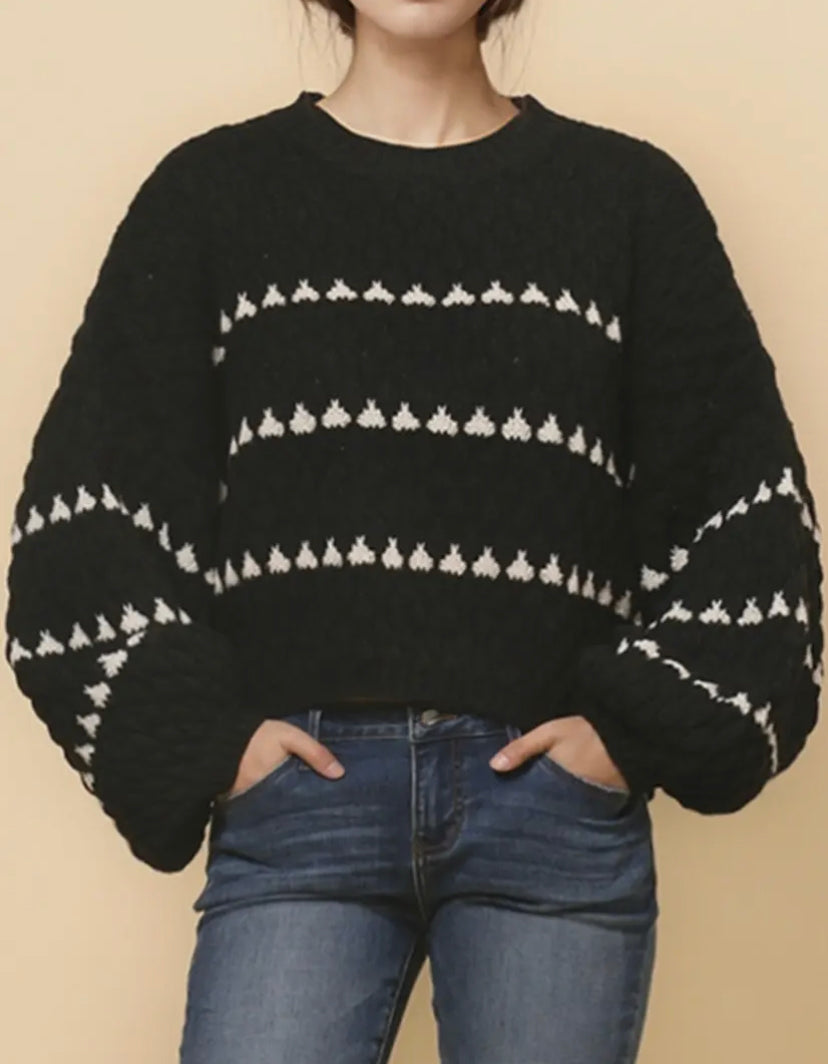 Shanae Chunky Sweater | Black