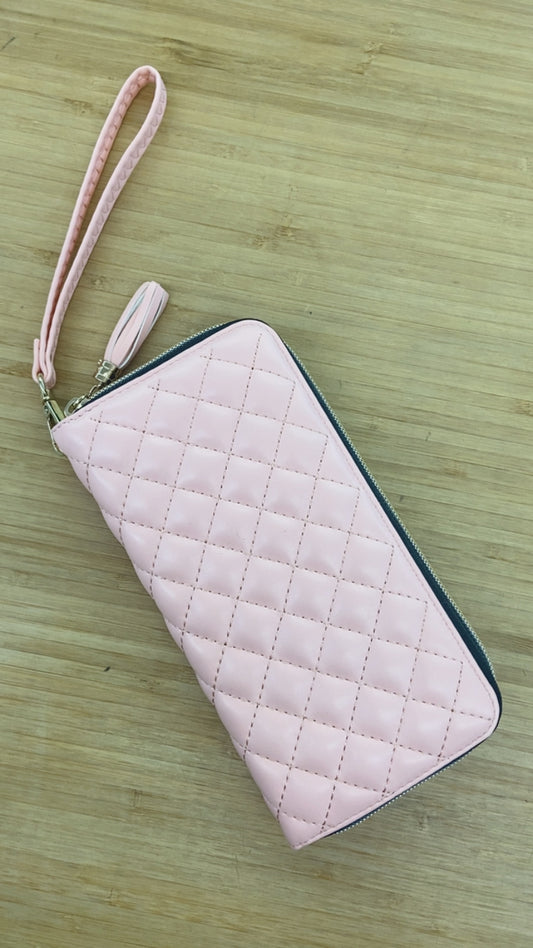Zara Quilted Wallet | Pink