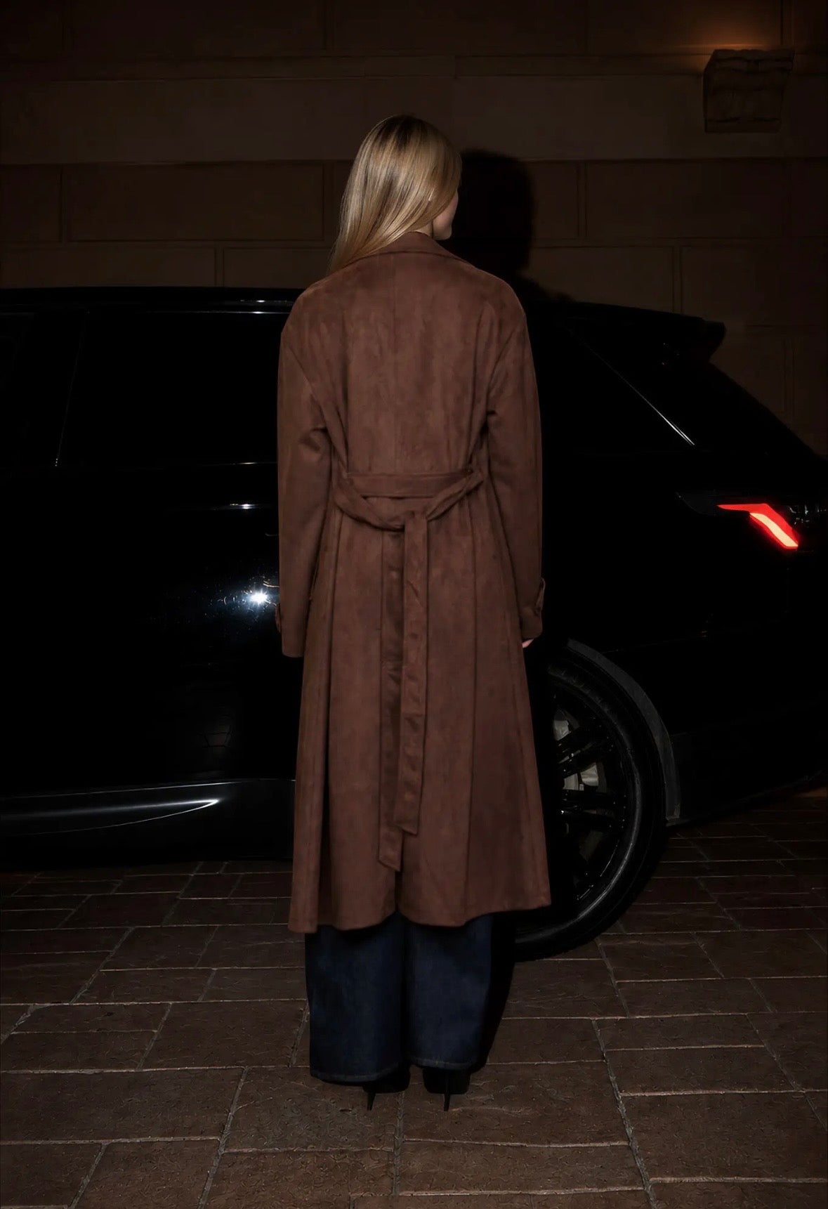 Kensington Suede Trench Coat | Cocoa