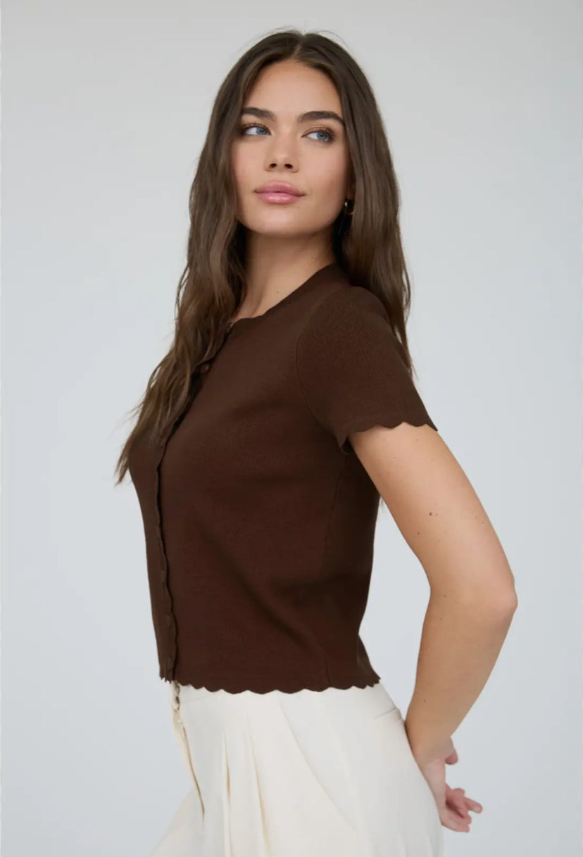 Moretto Cardi Top | Brown