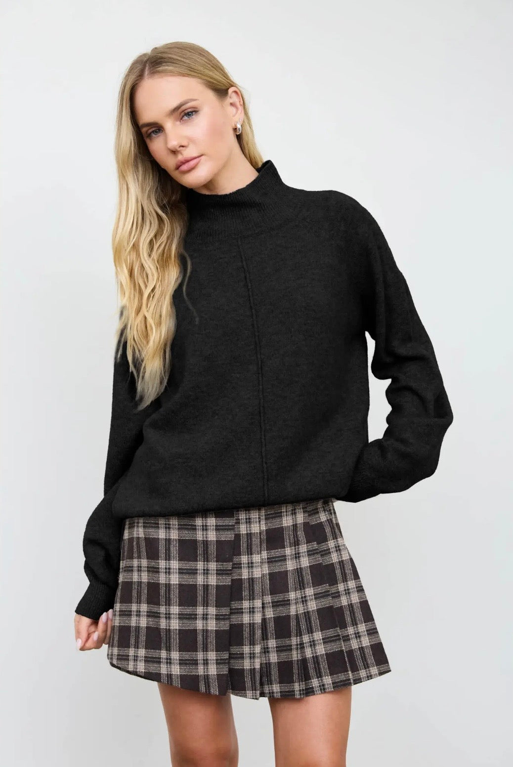 Thea Mock Neck | Black