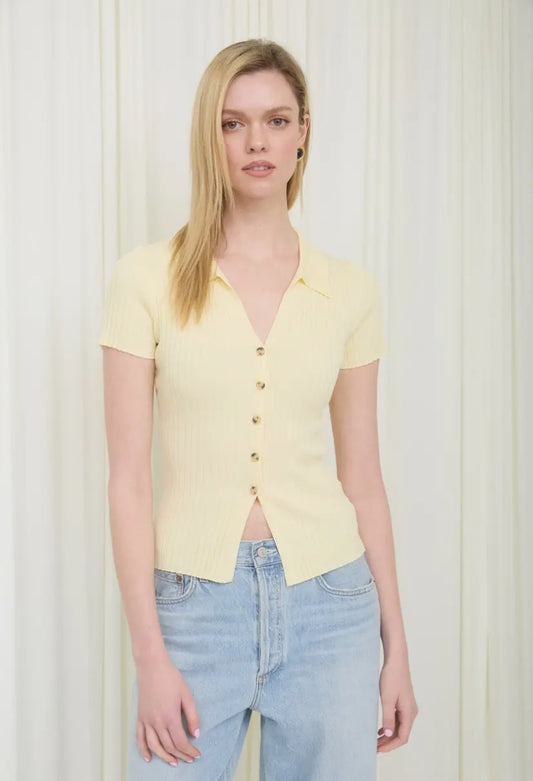 Keeva Top | Butter Yellow