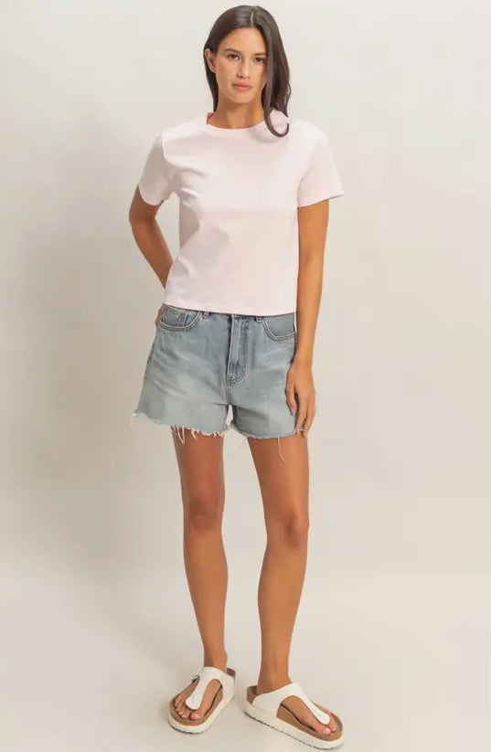 Jensen Cotton T-Shirt | Soft Pink