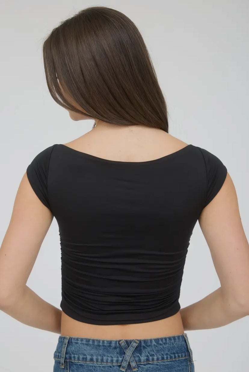 Claro Crop Top | Black