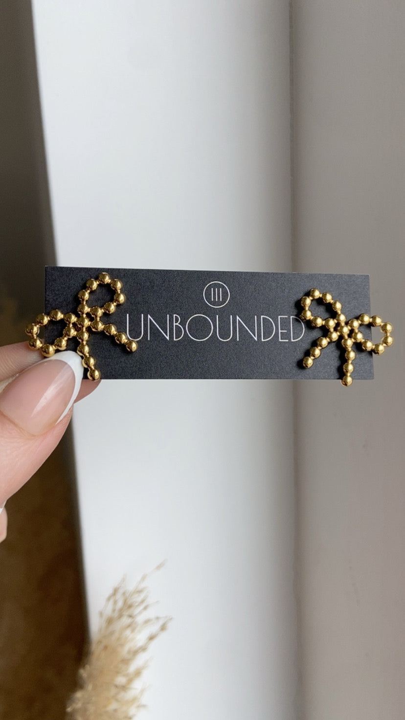 UNBOUNDED | Golden Bow Earrings
