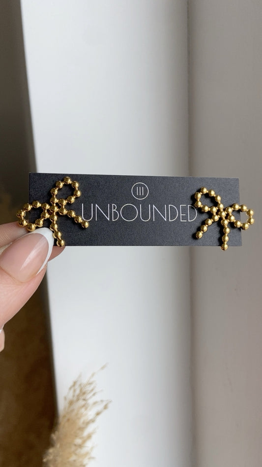 UNBOUNDED | Golden Bow Earrings