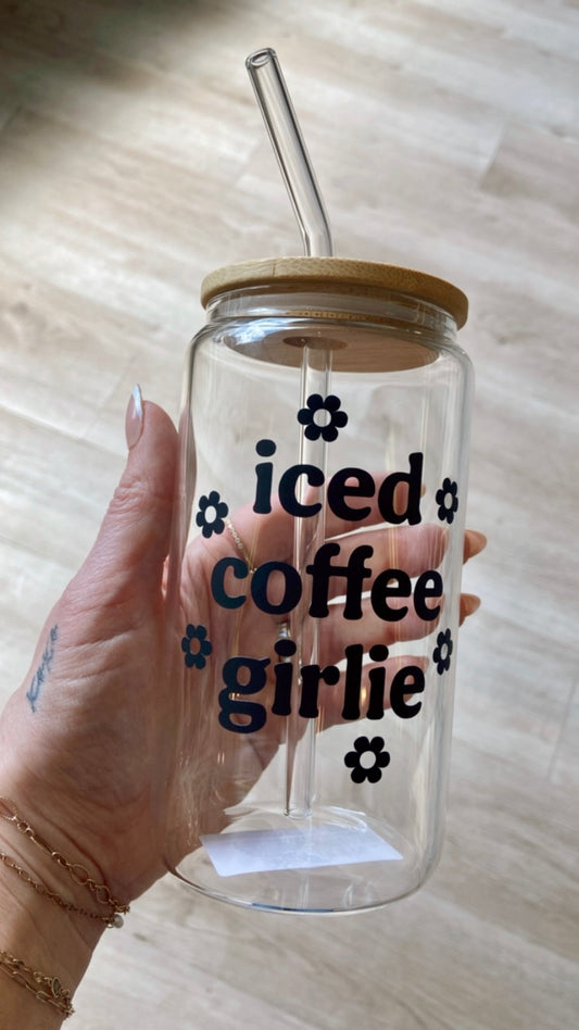 Iced Coffee Girlie Can Glass | 2 Colour Options