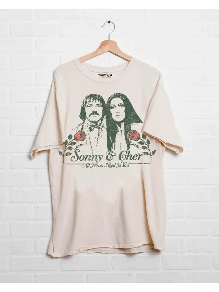 Sonny & Cher Thrifted Tee