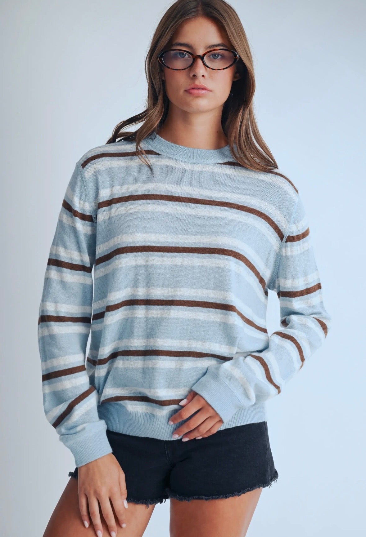 Coastal Striped Long Sleeve | Sky