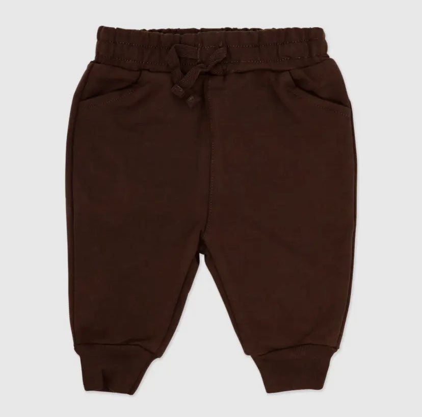 Boys 3 Piece French Terry Jacket Set | Brown Stripe