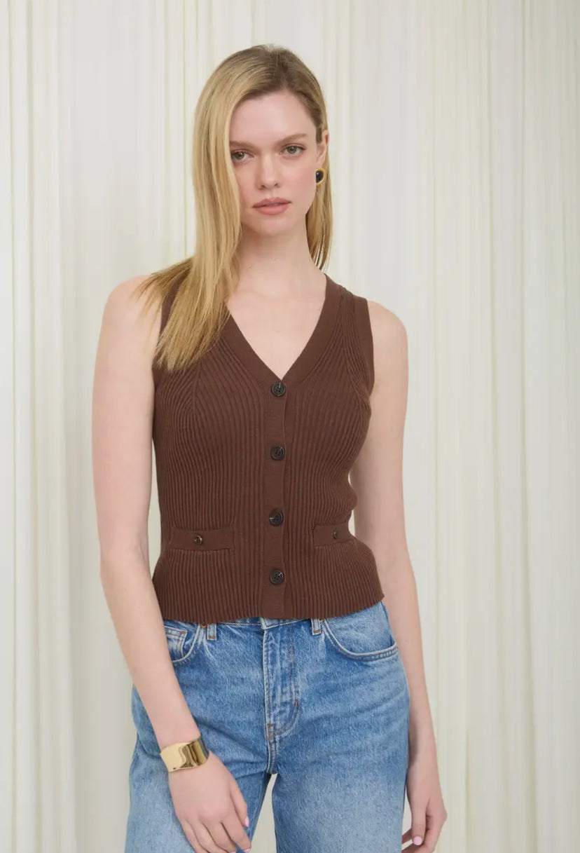 Russo Knit Top | Brown